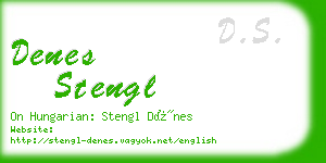 denes stengl business card